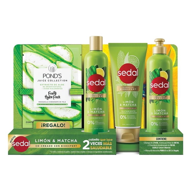 Kit para cabello Sedal Bioexpert limón y matcha + mascarilla extracto de aloe