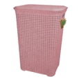 thumbnail image 1 of Cesto para Ropa Plásticos La Ardilla Rattan con Tapa Rosa, 1 of 4