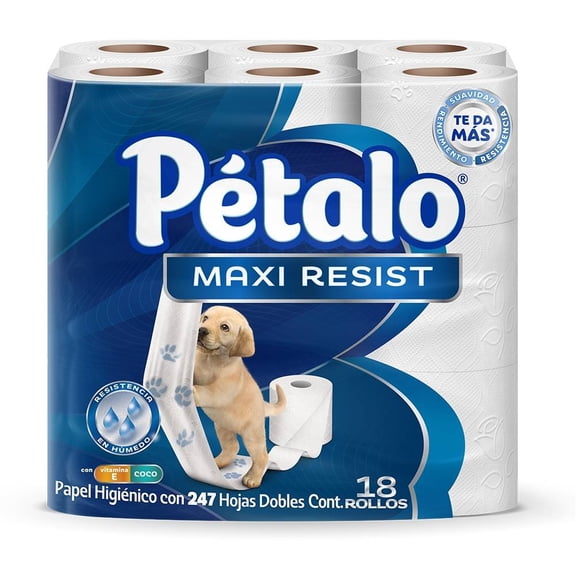 Papel higiénico Pétalo Maxi Resist con 18 rollos