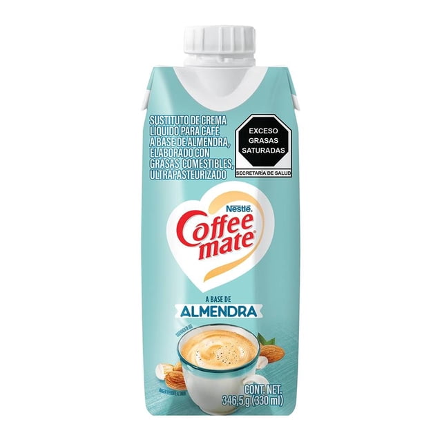 Sustituto de crema líquido para café Nestlé Coffee Mate a base de almendra 330 ml