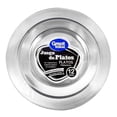 thumbnail image 1 of Juego de platos Great  Value premium transparentes contorno plateado 12 pzas, 1 of 1