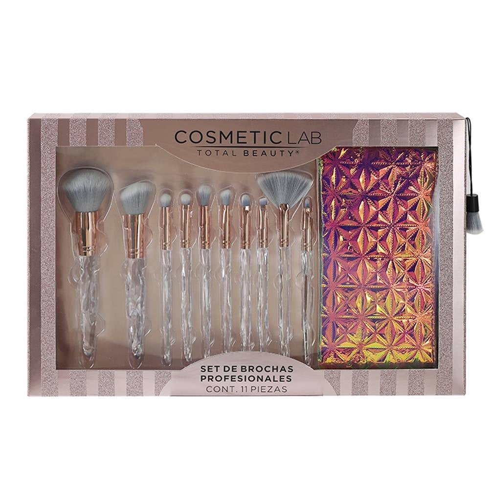 Set de brochas Cosmetic Lab profesionales trendy 11 pzas | Walmart en línea