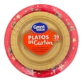 thumbnail image 1 of Platos redondos Great Value de cartón con decoración navideña 10 pzas, 1 of 4