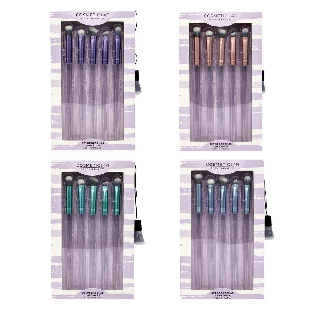 Set de brochas Cosmetic Lab para ojos con 4 varios colores 1 pieza ...