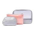 thumbnail image 4 of Set de cosmetiqueras Cosmetic Lab Total Beauty tradicional rosa y plateado 3 pzas, 4 of 4