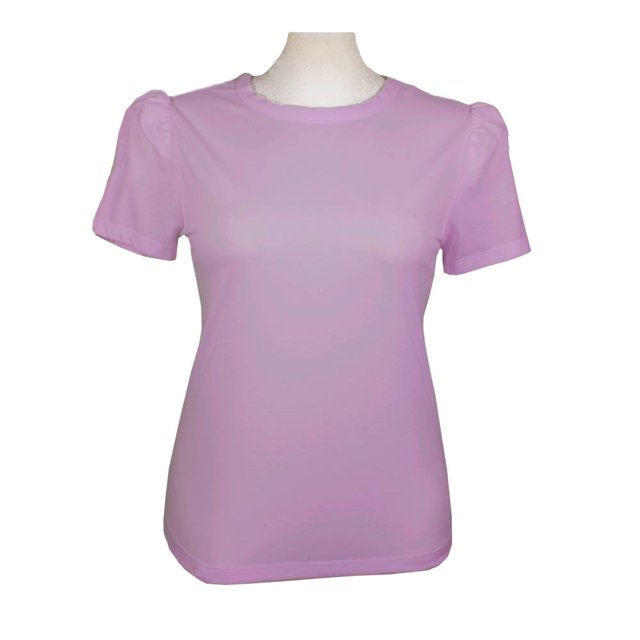 Blusa George Talla EG Básica Lisa Abullonada Lila