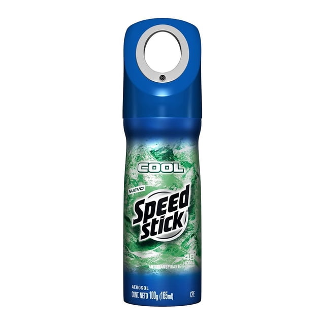 Antitranspirante Speed Stick cool verde en aerosol para caballero 165 ml