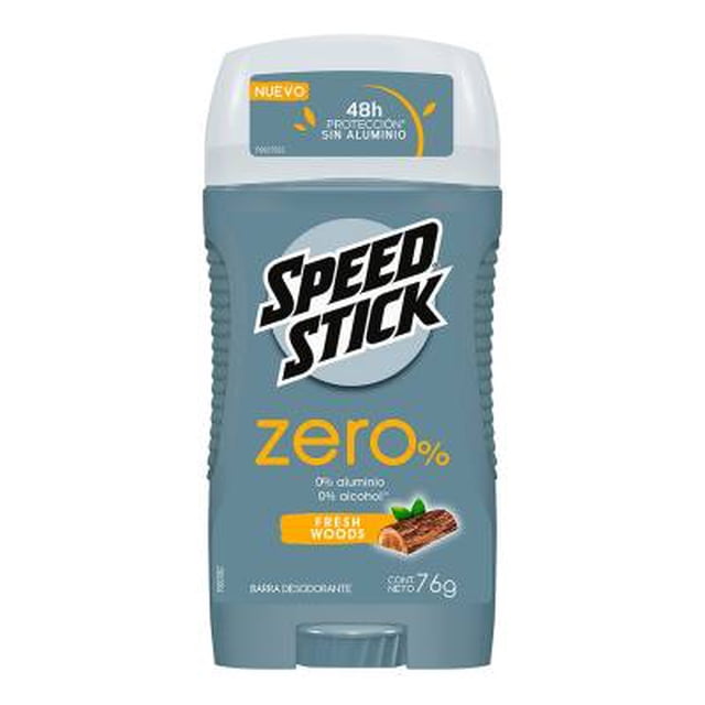 Desodorante Speed Stick zero % fresh woods en barra para caballero 76 g