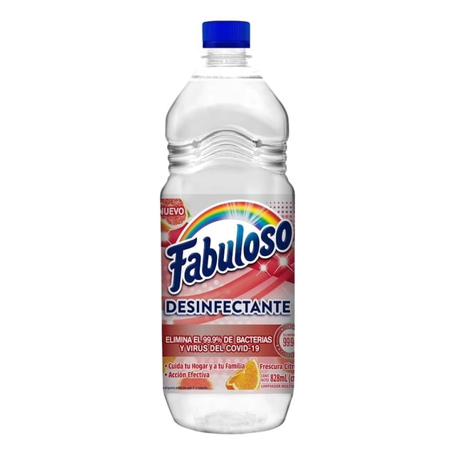 Limpiador líquido Fabuloso desinfectante frescura frescura cítrica 828 ml
