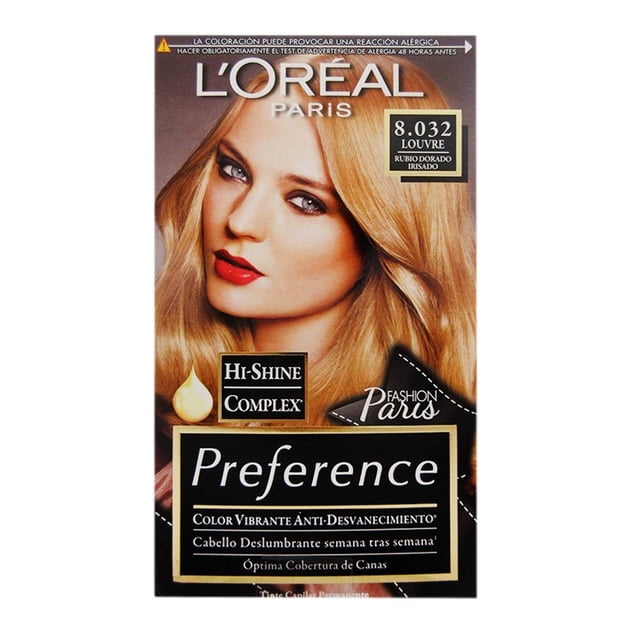 Tinte capilar permanente LOréal Paris Preference 8.032 rubio dorado irisado