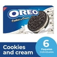 thumbnail image 1 of Galletas Oreo sabor cookies and cream 6 paquetes de 6 galletas c/u, 1 of 4
