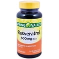 thumbnail image 1 of Suplemento alimenticio Spring Valley resveratrol 500 mg 60 cápsulas, 1 of 4