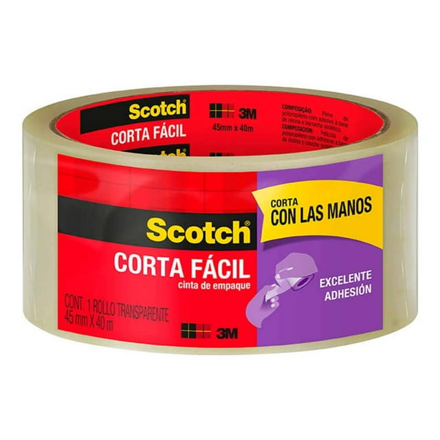 Cinta Adhesiva Scotch 3M Corta Fácil Transparente