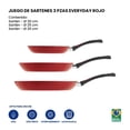 thumbnail image 2 of Juego de Sartenes Tramontina Everyday 20, 25 y 30 cm 3 Piezas Rojo, 2 of 4