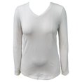 thumbnail image 1 of Playera George Talla G Cuello V Manga Larga Blanco, 1 of 4
