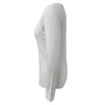 thumbnail image 3 of Playera George Talla G Cuello V Manga Larga Blanco, 3 of 4