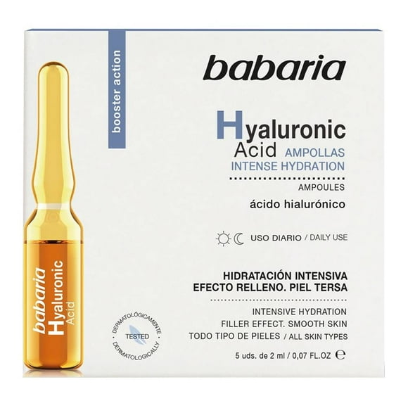 Ampolletas Babaria ácido hialurónico 5 ampolletas de 2 ml c/u