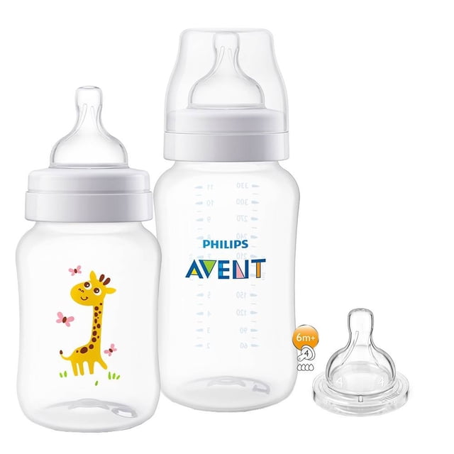 Set Biberón Avent Philips Jirafa 9oz + Biberón 11oz y Tetina