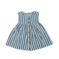 thumbnail image 1 of Vestido George Niña 2 Rayas Verticales con Botones Cafés sin Mangas Azul, 1 of 4