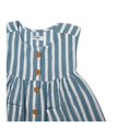 thumbnail image 3 of Vestido George Niña 2 Rayas Verticales con Botones Cafés sin Mangas Azul, 3 of 4