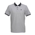 thumbnail image 1 of Playera Polo George Talla CH Manga Corta Cuello de 3 Botones Negro con Gris Jaspe, 1 of 4