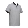 thumbnail image 3 of Playera Polo George Talla CH Manga Corta Cuello de 3 Botones Negro con Gris Jaspe, 3 of 4