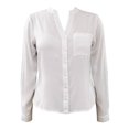 thumbnail image 1 of Blusa George Talla EG Manga Larga Lisa Blanco, 1 of 3