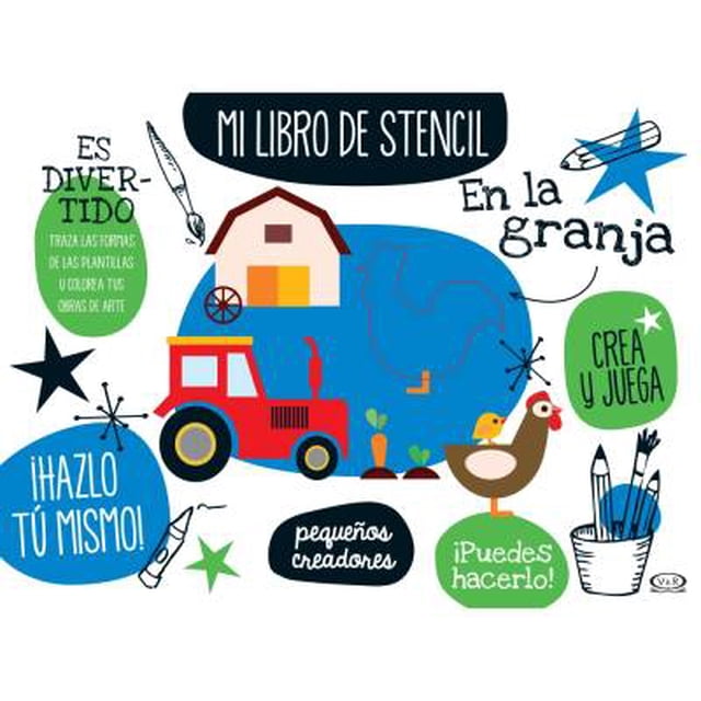 En La Granja, Mi Libro De Stencil VR Editoras Vv. Aa.