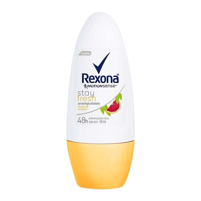 Antitranspirante Rexona Motion Sense stay fresh toronja & verbena en roll on para dama 50 ml