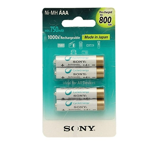 Baterías Sony recargables AAA