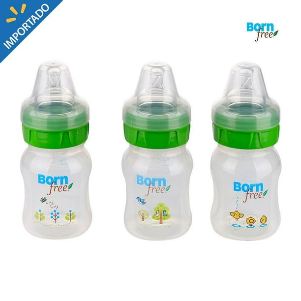 Kit de Biberones Born Free 5 oz - 150 ml 3 Piezas Verde