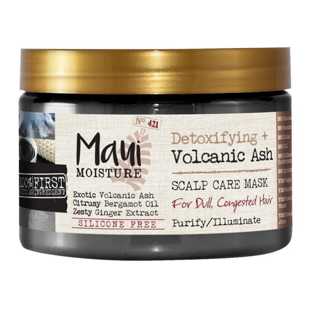 Mascarilla capilar Maui Moisture detoxifying + volcanic ash 354 ml