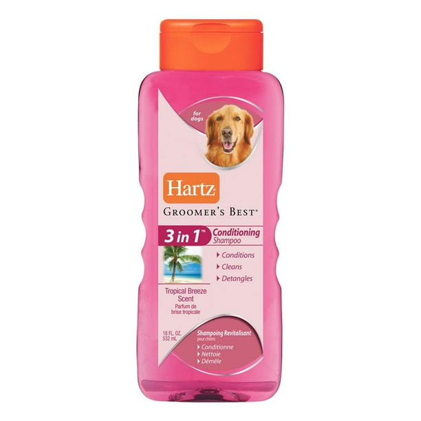 Shampoo Acondicionador para Perro Hartz Groomers Best con Extracto de Granada y Acai 532 ml