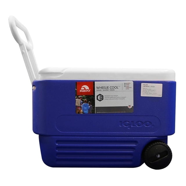 Hielera Igloo 36 l azul con ruedas 1 pza