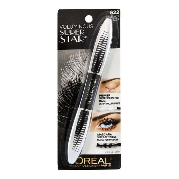 Máscara y Base para Pestañas LOréal Paris Voluminous Superstar 622 Black Noir 12.7 ml