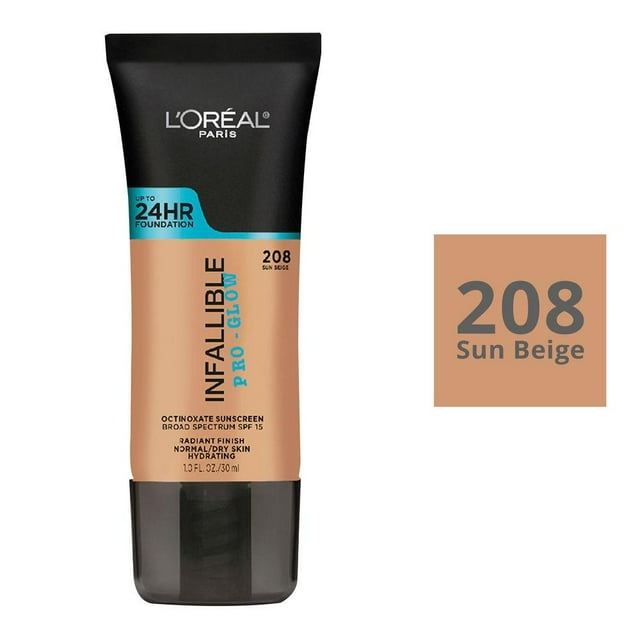 Base de Maquillaje LOréal Paris Infallible Pro Glow 206 Sun Beige 30 ml