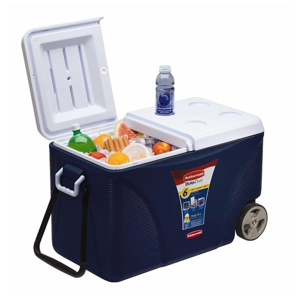 Hielera DuraChill de 70.9 Litros con Ruedas de Rubbermaid 6 días de hielo