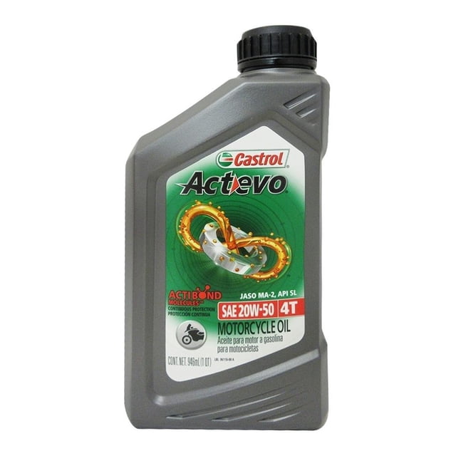 Aceite Para Motos Castrol Actevo de 4 Tiempos 20W50 de 946 ml