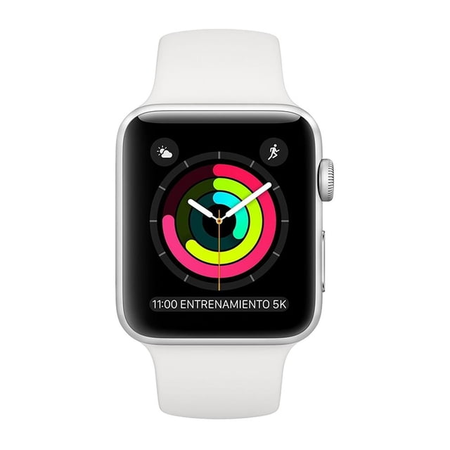 Smartwatch Apple Watch Series 3 (GPS) con Caja de 42 mm de Aluminio en Plata y Correa Deportiva Blanca