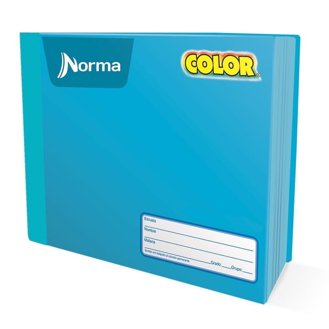Cuaderno Italiano Norma Colors Doble Raya Cosido 360 en Azul Cielo con 100 Hojas