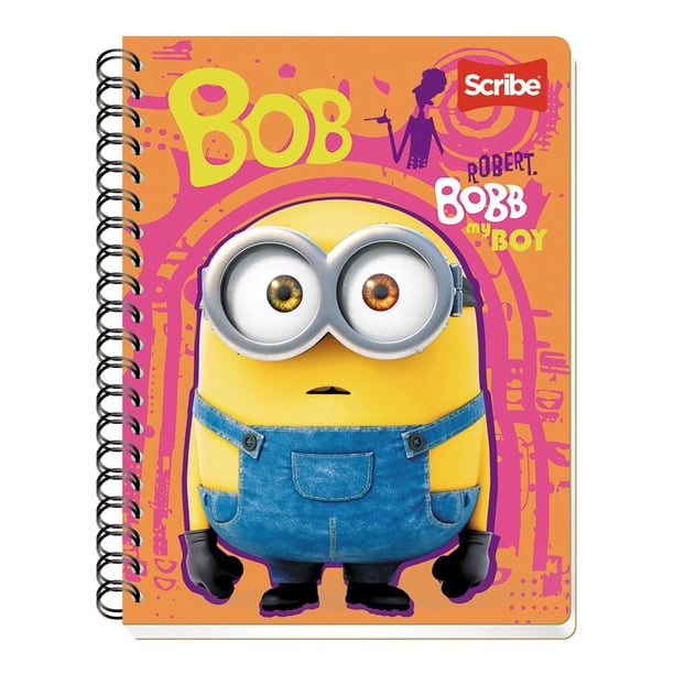 Cuaderno Profesional Scribe Minions Cuadro Grande Espiral Doble Bob 100 Hojas