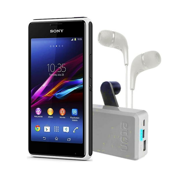 Smartphone Sony Xperia E1 4 GB Blanco más Batería Externa con Manivela y HandsFree HQ