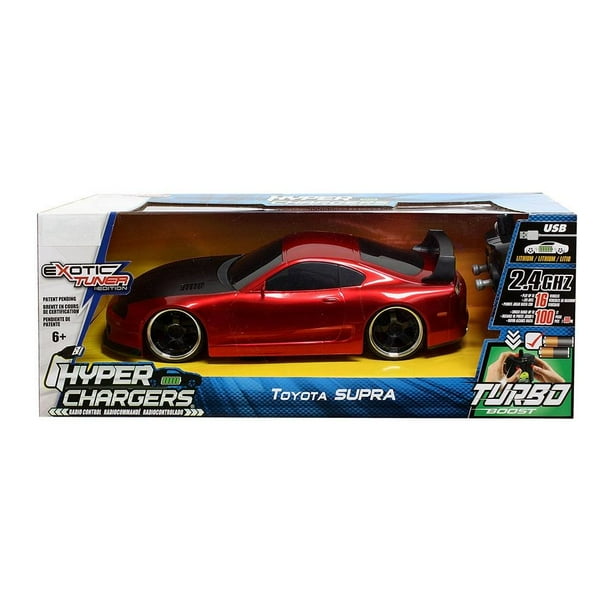 Carro a Control Remoto Jada Toys Hyperchargers Toyota Supra Rojo