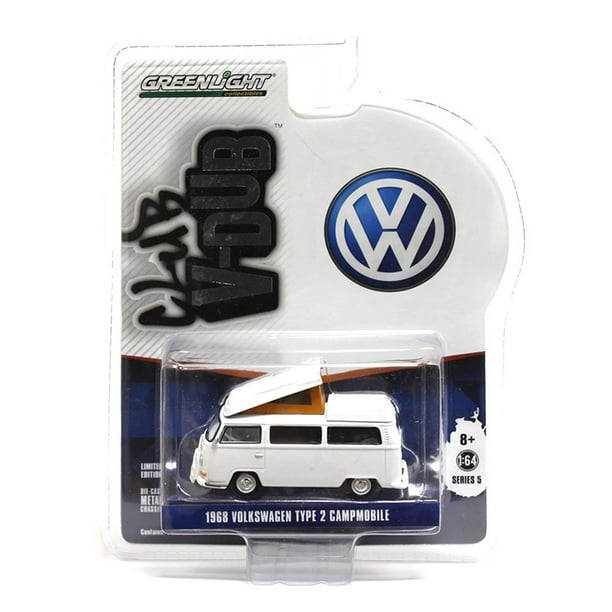 Auto de Colección Greenlight Club V-Dub Volkswagen Campamento Móvil 1968 Blanco