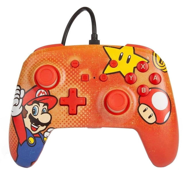 Control Alámbrico Power A Nintendo Switch Mario Vintage