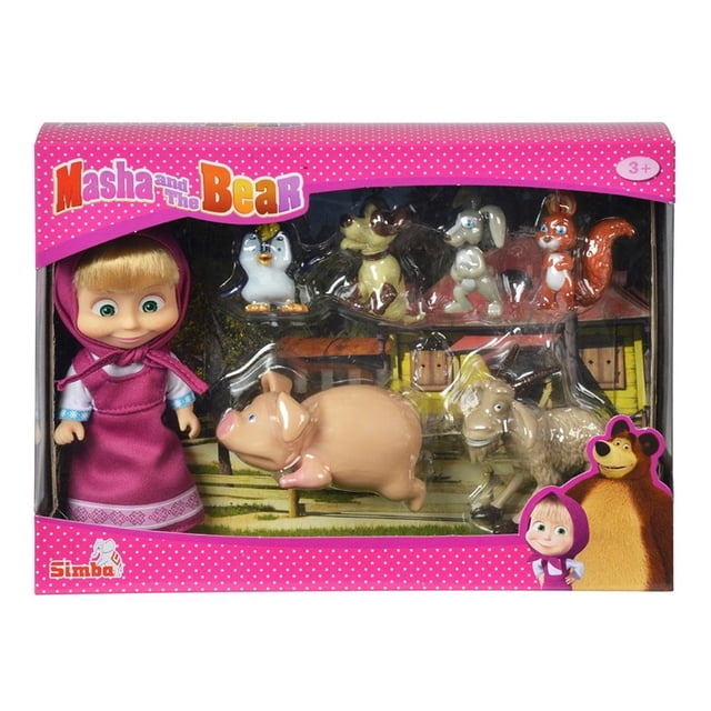 Colección de Figuras Masha y el Oso con Amigos