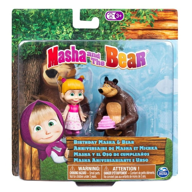 Set de Figuras Masha y el Oso Spin Master Cumpleaños 7.9 Pulgadas
