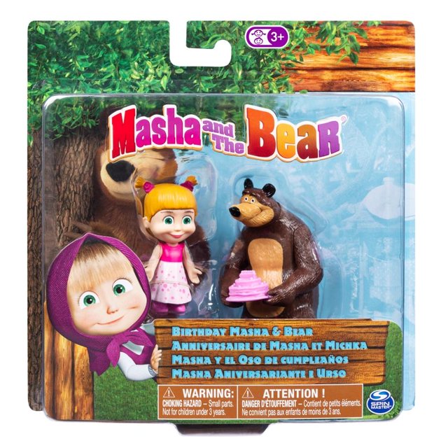 Set de Figuras Masha y el Oso Spin Master Cumpleaños 7.9 Pulgadas