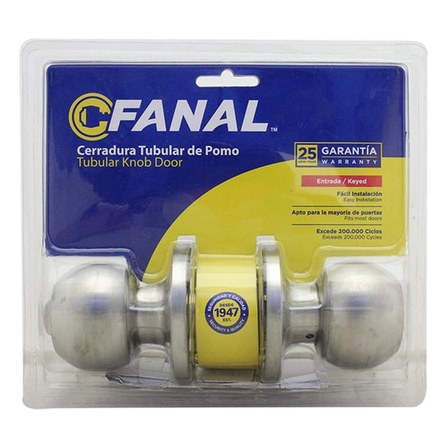 Cerradura Fanal Modelo Tubular de Pomo