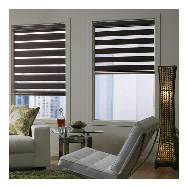 Persiana Enrollable Duo Deco Chocolate 150 x 180 cm